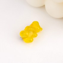 일호장신구 귀욤 곰 하리보 옷핀 젤리곰 곰돌이 캐릭터 옷 가방 귀여운 악세서리, 귀욤곰하리보옷핀(옐로우)