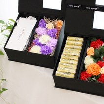 카네이션 비누꽃 플라워 용돈박스, 봉투 1EA-고맙습니다, 쇼핑백추가(+1000), 레드