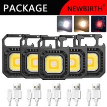 캠핑 차박 배터리 파워뱅크 대용량 보조배터리 캠핑카 부품 휴대용 LED 미니 토치 강력한 방수 포켓 작업 조명 다기능 랜턴 낚시 라이트, 5 pcs