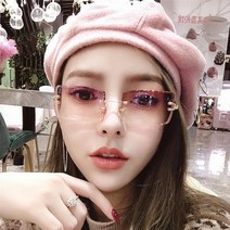 Bersdnor 2023 프레임리스 선글라스 여 인플루언서 기질 자외선 차단 선글라스 선글라스 선글라스 선글라스