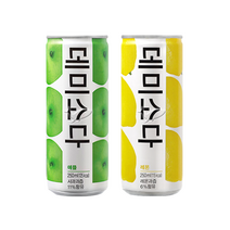 데미소다 애플 250ml 10캔+레몬 250ml 10캔 총20캔, 단품