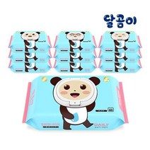 달곰이 저자극 도톰 아기물티슈 패밀리 10팩 (80매 / 캡형)