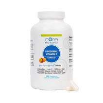Core Med Science 리포솜 비타민 C - 1000mg 180 캡슐 Quali®-C 보충제 미국 제조, 180개(1팩)