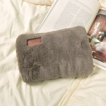 IYA 이야 온수찜질기 밍크 브라운 파우치 부드러운 촉감 극세사 충전식 온수 온열 복부 찜질