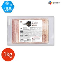 CJ 쉐프 솔루션 육질탄탄 베이컨 1kg x 1봉, CJ 육질탄탄 베이컨 1kg+기본아이스포장, 1봉지