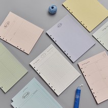 컴포넌트 6공 플래너 리필속지 (A5 8종) 데일리플랜 디자인문구/다이어리/다이어리악세서리/리필속지