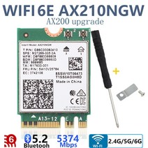 트라이 밴드 인텔 AX210 무선 AX210NGW 5374Mbps 80211AX 무선 와이파이 6 AX200 AC9260 8265 8260 7265 7260 3168 3165 3160 M 2, 01 AX210 NGW