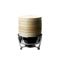 찜판 잔치 행사 푸드 디쉬 JH-068 30cm 알콜용 은장 뷔폐용 대나무 딤섬 3단찜기