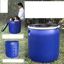 세차 가정용 원통 원형 버킷 물놀이 드럼 플라스틱, 파란색 30L 버킷(뚜껑O)