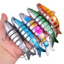 빅 베이트 루어 10Pcs/5Pcs 관절 루어베이스 낚시 미끼 20g 8 세그먼트 스윔 베이트 탑워터 크랭크 파이크, 01 5Pcs