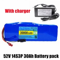 전기 자전거 배터리 52V 14S3P 30Ah 30000mAh 18650 1000W 리튬 배터리 균형 자동차 전기 자전거 전기