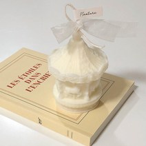 F5NATURE 회전목마캔들 메리고라운드 오브제캔들 디자인 향초 필라왁스 인테리어소품 홈데코, 02.라튤립