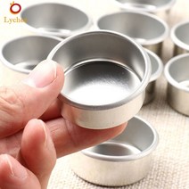 캔들 용기 개 개 금속 차 빛 원형 홀더 컵 촛불 왁스 공예 촛불 공예, 직경 40mm 12개