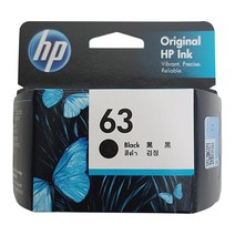 쿠팡전산 HP정품 검정 F6U62AA NO.63 오피스젯 4650, 1