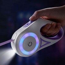 트윙클펫 LED 자동 5미터 리드줄, 라벤더