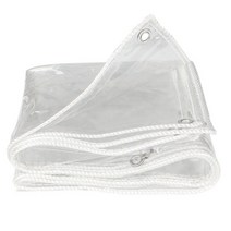 0.35MM 투명 플라스틱 방수포 야외 정원 발코니 PVC 방수 천 문 창문 천막 텐트, 하얀, 1.5x3m