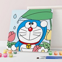 기타 바보사랑[아이러브페인팅]아이러브페인팅 DIY캔버스형 도라에몽 그림그리기 25x25cm 비오는날