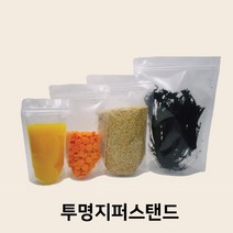 동일팩 자체제작 두꺼운 투명스탠드지퍼백 칵테일봉투/한약파우치/육수팩, 18*26+5, 100매