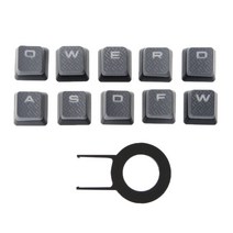 10 KEYS 키 캡스 RGB 인체 공학적 키 캡 CORSAIR K70 K65 K95 1 2 3 4 5 6 WASD, 회색