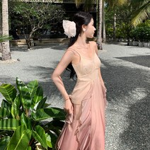 나트랑원피스 동남아원피스 머메이드 프릴 나시 캉캉 그라데이션 뷔스티에 나시 해외여행 바캉스