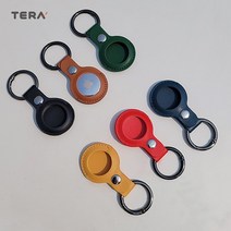 데일리어스 애플 에어태그 보호 분실 방지 키링 가죽 커버 파우치 케이스 + 단선방지, 네이비