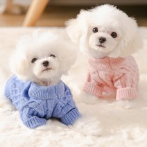 강아지옷 꽈배기 스웨터 가을 겨울 옷, 레드