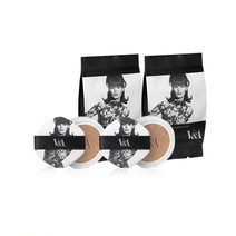 V&A 롱 웨어 쿠션 파운데이션 매트 리필 2개 기획세트, 호수:02 뉴트럴 베이지 15g 리필 2개, 단품