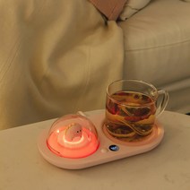 컵데우기 머그 커피 보온받침대 컵워머, 화이트