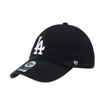 47브랜드 클린업 LA다저스 볼캡 블랙 남자 여자 빅로고 야구 MLB 캡 모자 B-RGW12GWS-BKJ, MISC