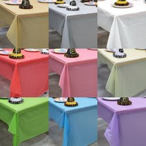 비닐 식탁복 일회용 테이블보 파티 용품, 옐로우