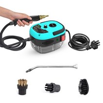 업소용 스팀 청소기 2500W 고온 가압 스팀 청소기 주방 가구 브러시 헤드 포함 110V 220V, 04 파란_02 EU, 04 파란_02 EU
