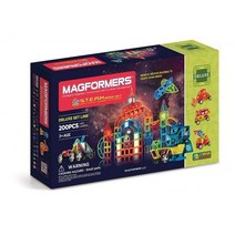 Magformers Deluxe S.T.E.A.M Basic Set (200-pieces) Magnetic Building Blocks Educational Magnetic Ti, 상세 설명 참조0, 상세 설명 참조0