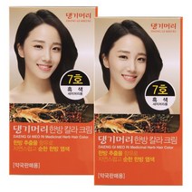 댕기머리 한방칼라크림 새치머리용, 흑색, 2개+마술패치+면봉100