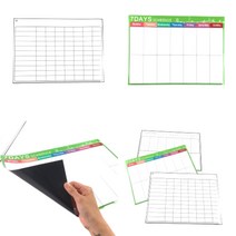 냉장고 다이어트 주간 스케줄표 일정 플래너 코어운동 메시지 계획표 보드, 그린