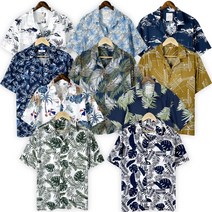 남녀 공용 하와이안 셔츠 95(M)~130(4XL) 빅사이즈 19종류