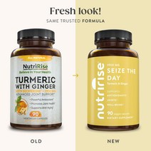 NutriRise Turmeric Curcumin 뉴트리라이스 터메릭 90 캡슐, 90캡슐