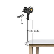 배터리 카메라용 밧데리 SH 100W 사진 LED 비디오 조명 일광 균형 태양 램프 소프트 박스 초상화 플래시, 03 With desktop clip A