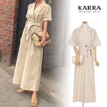카라 KARRA 린넨터치넥점프수트+벨트SET KL3SOP016C