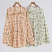강물처럼 빅사이즈사랑해요 K847L302 톡톡컬러체크카라셔츠 LY (9600866)