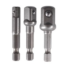 3 개 PCS 1/4 '3/8 '1/2 '확장 소켓 어댑터 임팩트 세트 육각 생크 드릴 비트