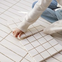 데크타일 우디&스토니 추가구성품 모음(전용 가위 마감재 백자갈), 측면 마감재 4개 - 아이보리, 1개