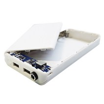 듀얼 USB 출력 DC 출력 9V/12V 7X18650 배터리 케이스 파워 뱅크 쉘, 하얀색