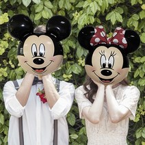 [지호] 미키마우스 풍선 이벤트용품 은박풍선 캐릭터풍선, 미니마우스 중형풍선 (16인치)