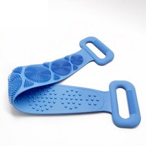 전동바디브러쉬 실리콘 목욕 타월 각질 제거 백 브러시 벨트 워시 마사지 샤워 유연한 피부 청소, 1.BLUE