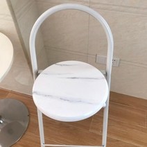 접이식 높은 다리 레저 이케아 다이소 코스트코 의자 주방 바 북유럽 등받이 BARSTOOLS 발코니 카운터 홈 발판, Marble Color