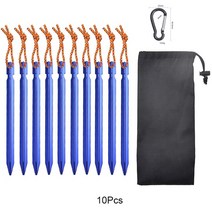 몽골텐트 차고지텐트 붕어빵포장마차 자바라텐트 캐노피천막 18cm 마당 캐노피 텐트 페그 알루미늄 합금 정, 08 10PCS Blue