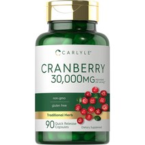 고약사 칼라일 크랜베리 보충제 30000mg 90 캡슐 비 GMO 및 글루텐 프리 포뮬러 농축 추출물로 만든 알약