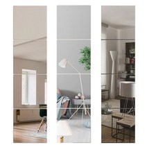 벽부착 붙이는 안전 아크릴 거울 40cmx40cm 4P세트 욕실 전신거울