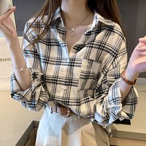 여자 20대 30대 가을 스타일 코디 빈티지 체크 셔츠