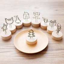홀더 꽂이 사진 거치대 인스타감성 원목 명함 메모, 우든클립하트
